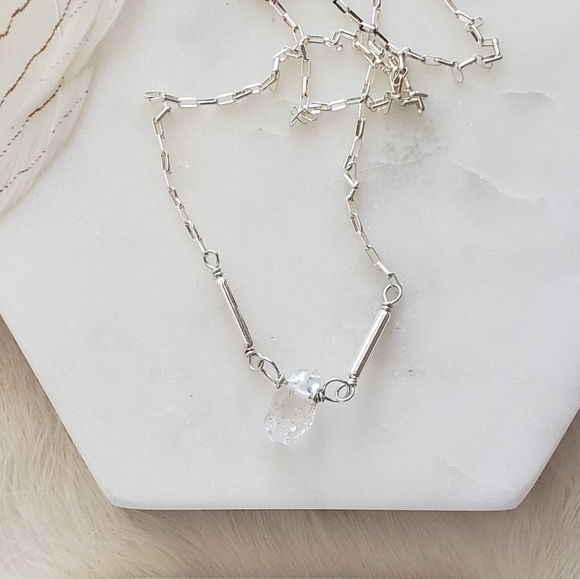💎Herkimer Diamond + Sterling Necklace💎 - Picture 7 of 9